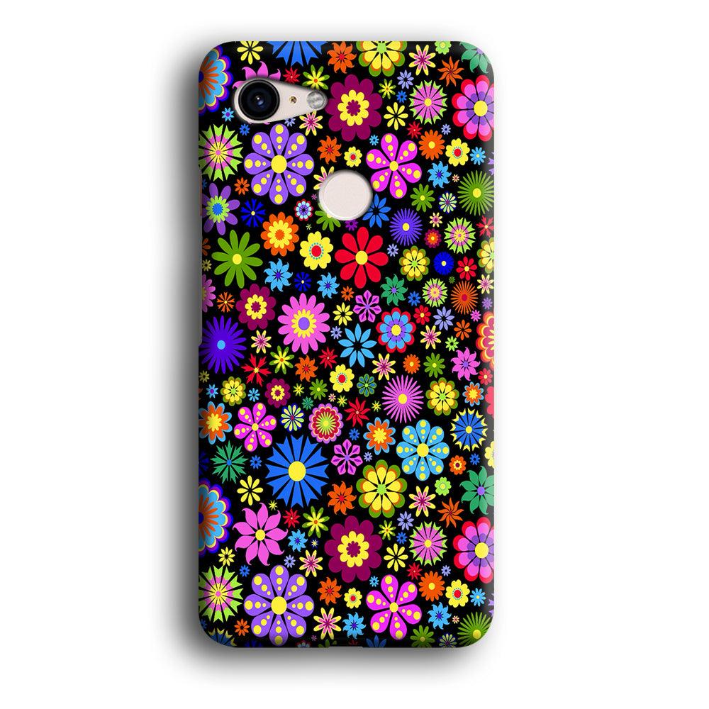 Colorfull Flower Pattern Google Pixel 3 XL 3D Case-Xtracase