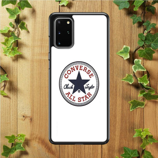 Converse Logo White Samsung Galaxy S20 Plus Case-Plastic / Full Wrap (3D Case)-Xtracase