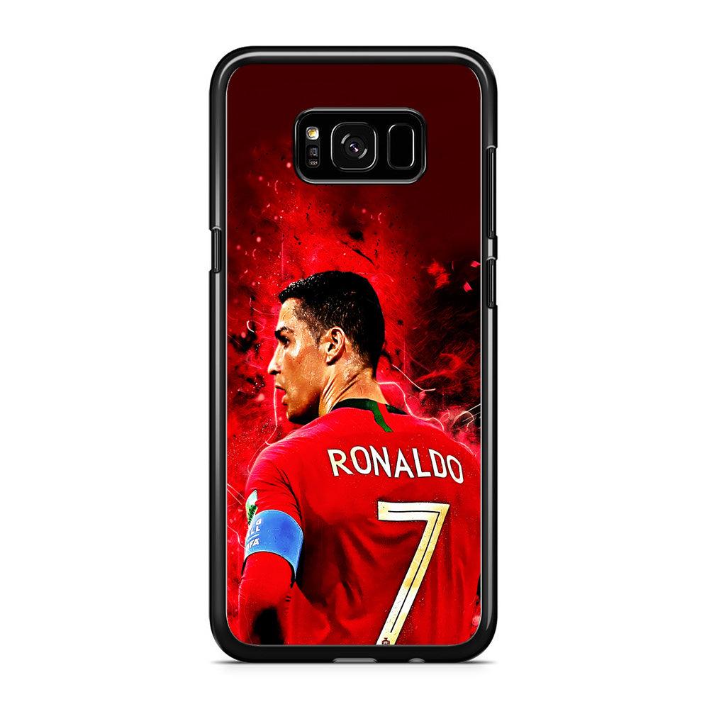 Cristiano Ronaldo Art Samsung Galaxy S8 Plus Case-Rubber / Black (2D Case)-Xtracase