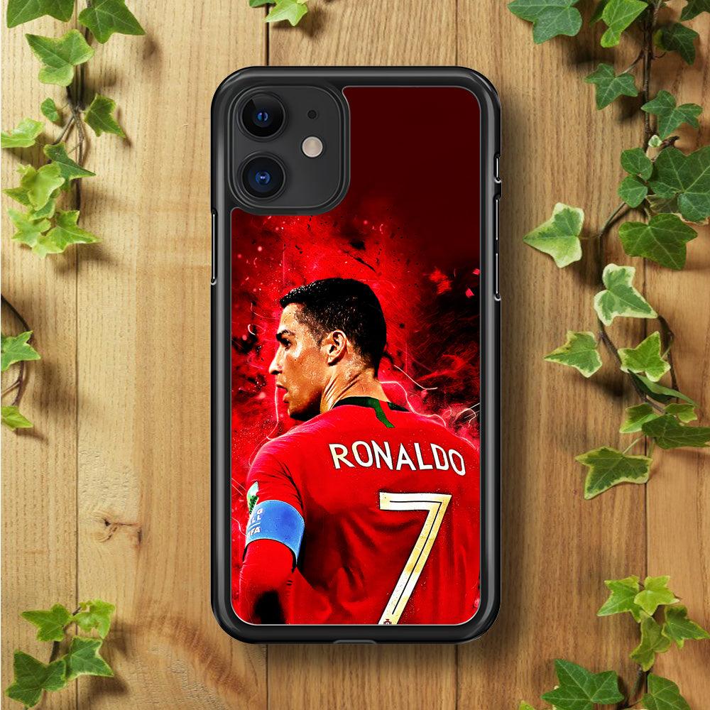 Cristiano Ronaldo Art iPhone 11 Case-Rubber / Black (2D Case)-Xtracase