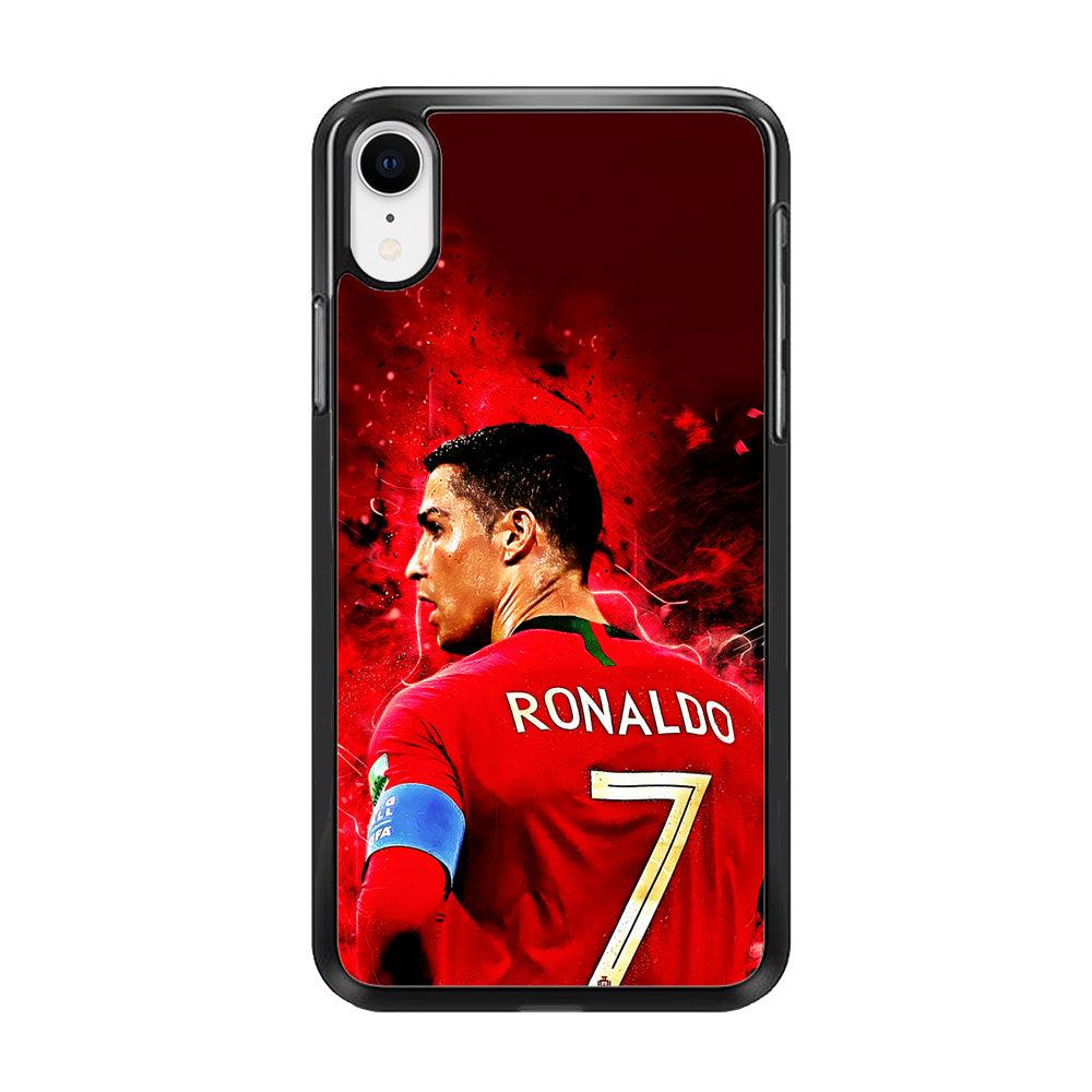 Cristiano Ronaldo Art iPhone XR Case-Rubber / Black (2D Case)-Xtracase