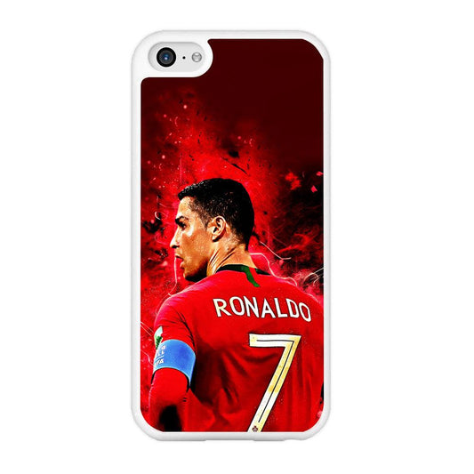 Cristiano Ronaldo Art iPhone 5 | 5s Case-Rubber / White (2D Case)-Xtracase