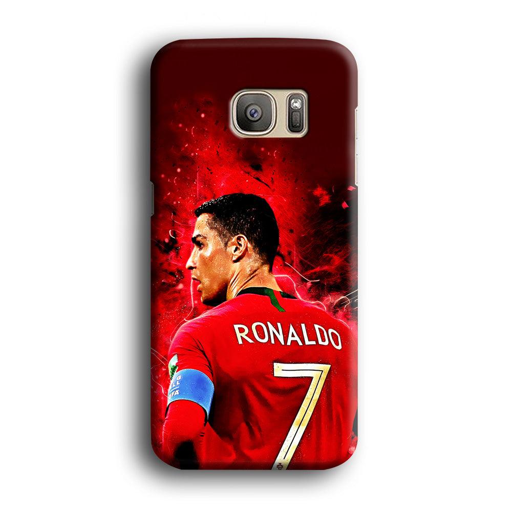 Cristiano Ronaldo Art Samsung Galaxy S7 Edge Case-Plastic / Full Wrap (3D Case)-Xtracase