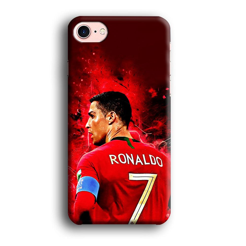 Cristiano Ronaldo Art iPhone 8 Case-Plastic / Full Wrap (3D Case)-Xtracase