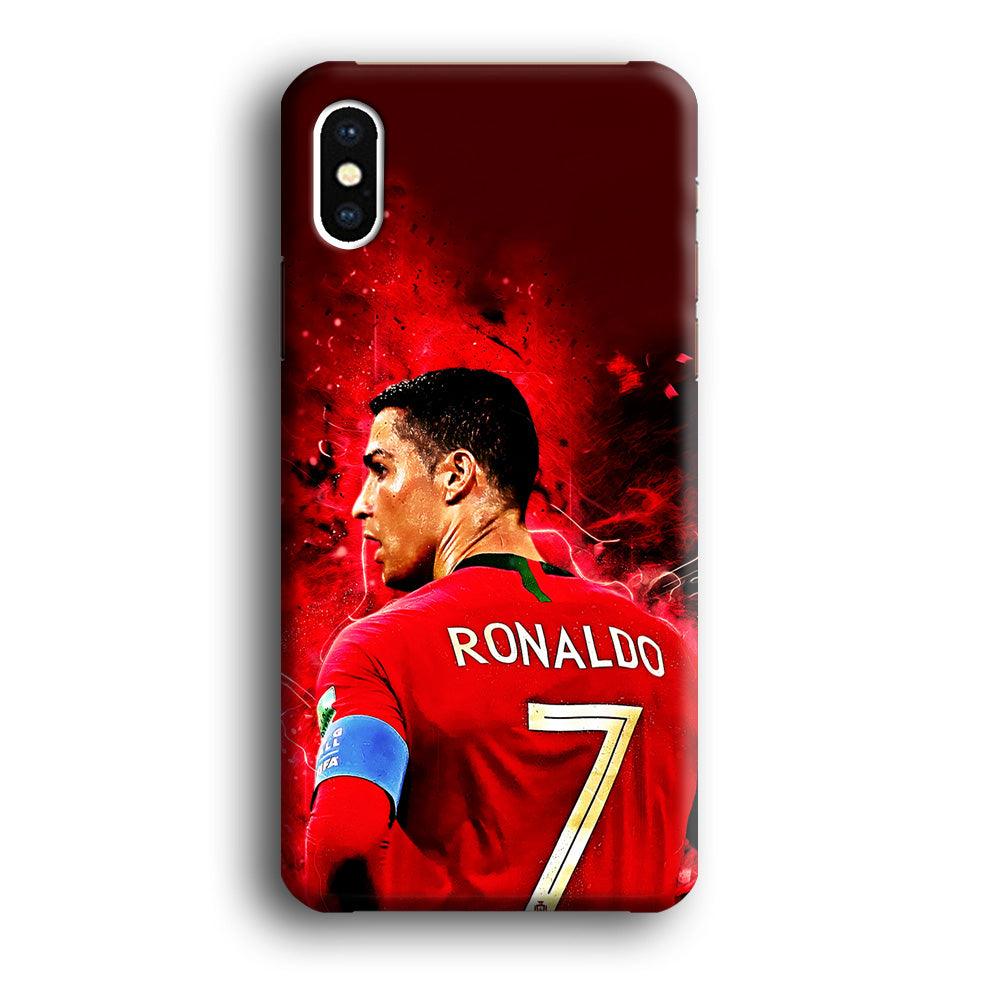 Cristiano Ronaldo Art iPhone X Case-Plastic / Full Wrap (3D Case)-Xtracase