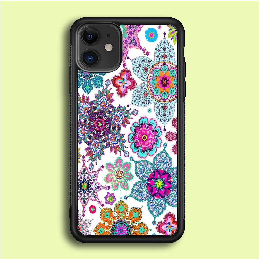 Crystal Painting Abstract iPhone 12 Mini Case-Rubber / Black (2D Case)-Xtracase