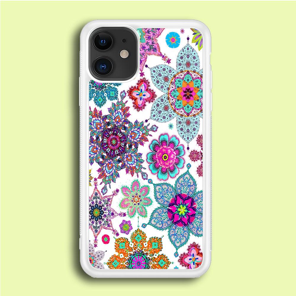 Crystal Painting Abstract iPhone 12 Mini Case-Rubber / White (2D Case)-Xtracase