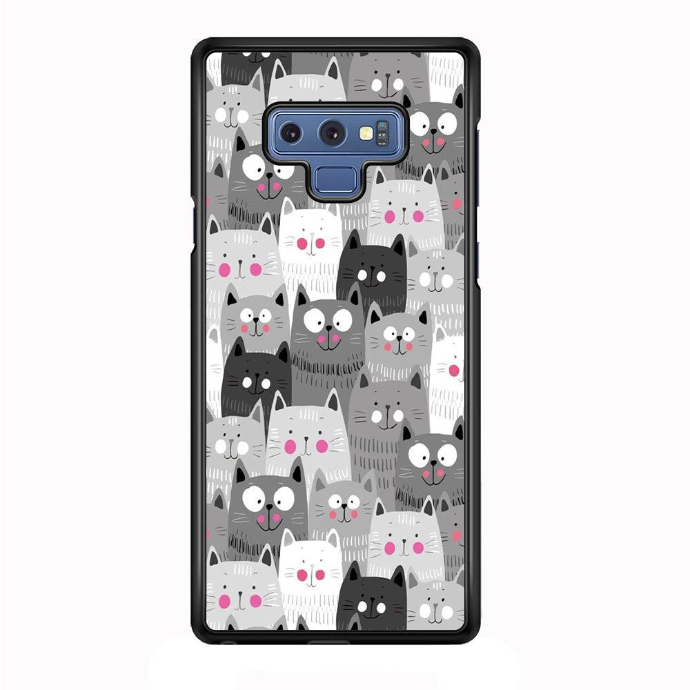 Cute Cat 001 Samsung Galaxy Note 9 Case-Plastic / Full Wrap (3D Case)-Xtracase