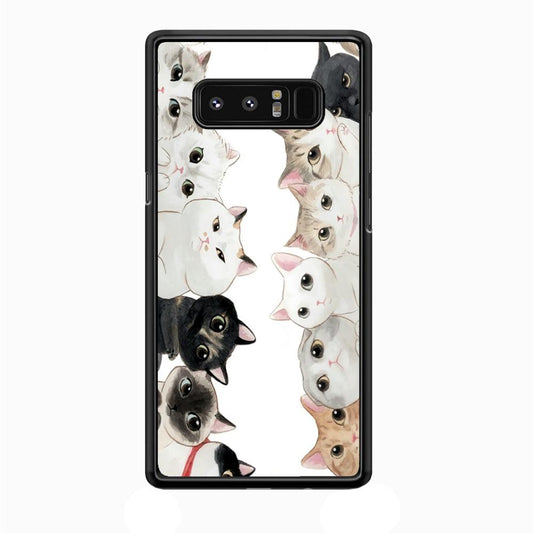 Cute Cat 002 Samsung Galaxy Note 8 Case-Plastic / Full Wrap (3D Case)-Xtracase