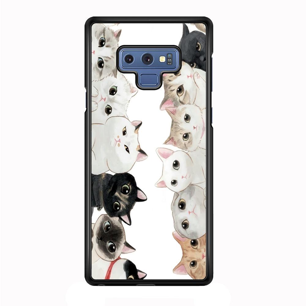 Cute Cat 002 Samsung Galaxy Note 9 Case-Plastic / Full Wrap (3D Case)-Xtracase