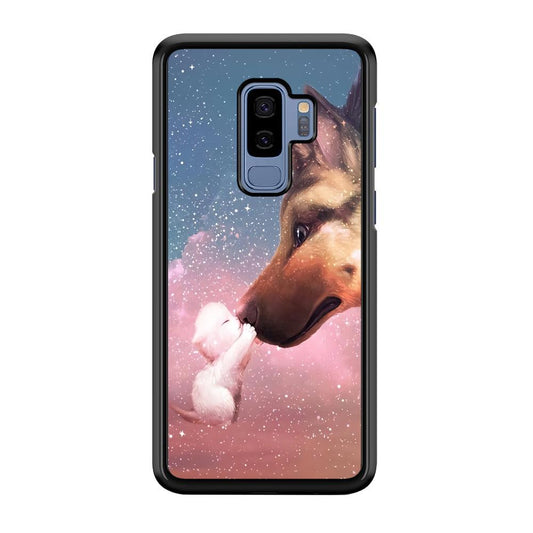 Cute Cat Kiss Dog Samsung Galaxy S9 Plus Case-Plastic / Full Wrap (3D Case)-Xtracase