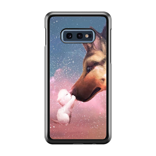 Cute Cat Kiss Dog Samsung Galaxy S10E Case-Plastic / Full Wrap (3D Case)-Xtracase