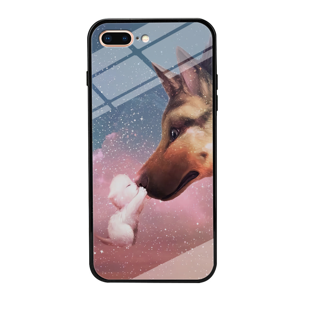 Cute Cat Kiss Dog iPhone 8 Plus Case