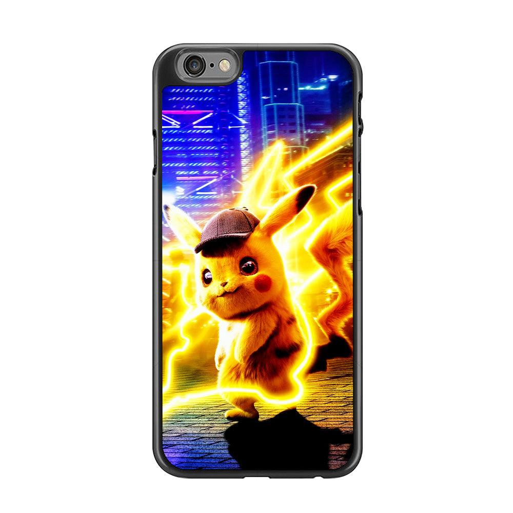 Cute Detective Pikachu iPhone 6 | 6s Case-Rubber / Black (2D Case)-Xtracase