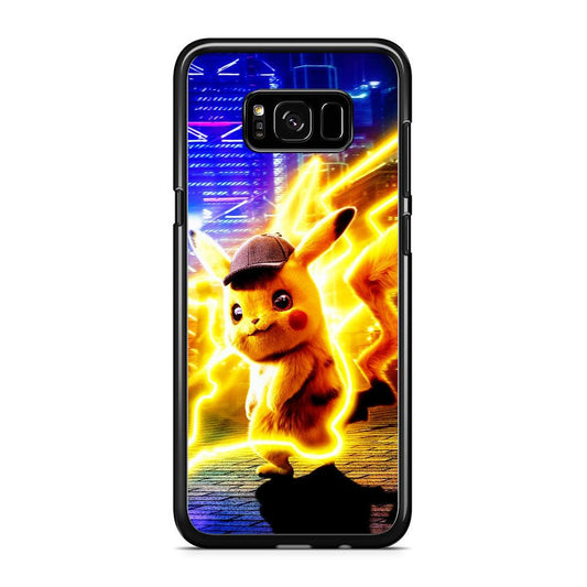 Cute Detective Pikachu Samsung Galaxy S8 Case-Rubber / Black (2D Case)-Xtracase