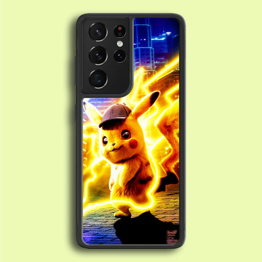 Cute Detective Pikachu  Samsung Galaxy S21 Ultra Case