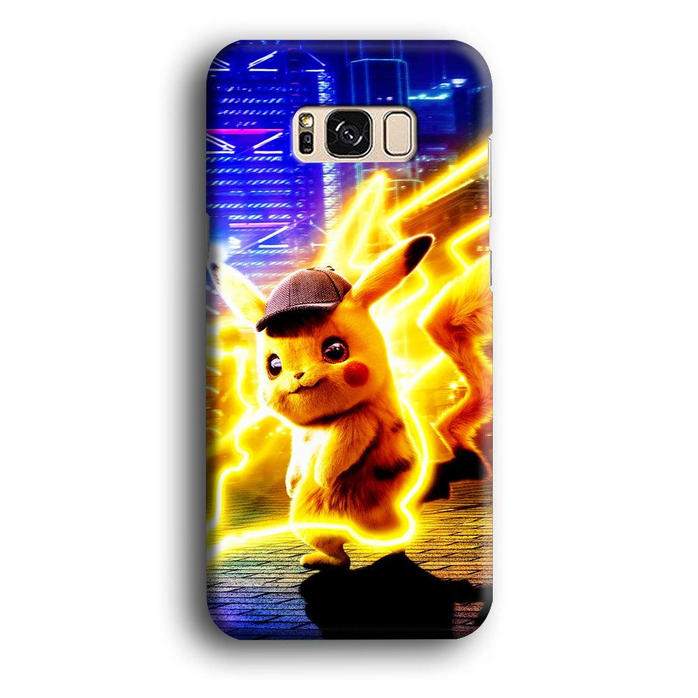 Cute Detective Pikachu Samsung Galaxy S8 Case-Plastic / Full Wrap (3D Case)-Xtracase