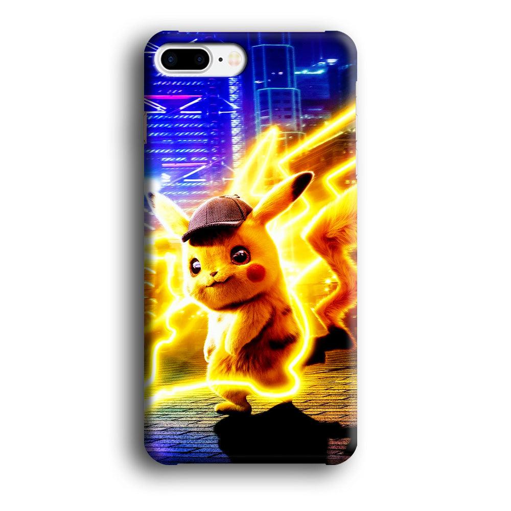 Cute Detective Pikachu iPhone 7 Plus Case-Plastic / Full Wrap (3D Case)-Xtracase