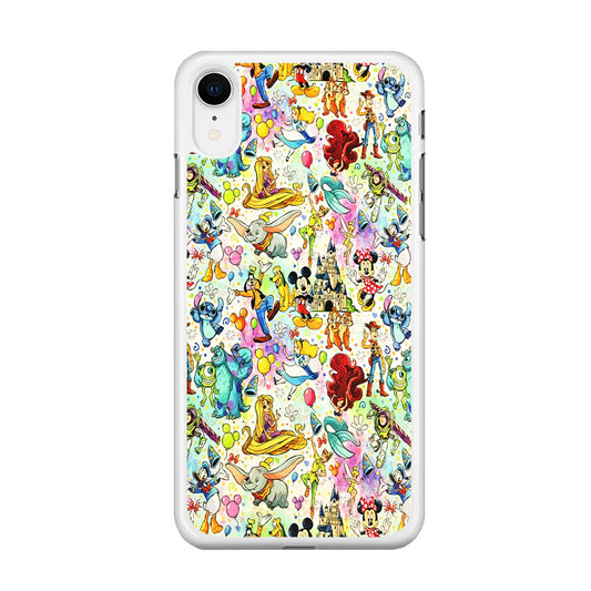 Cute Disney Characters Collage iPhone XR Case