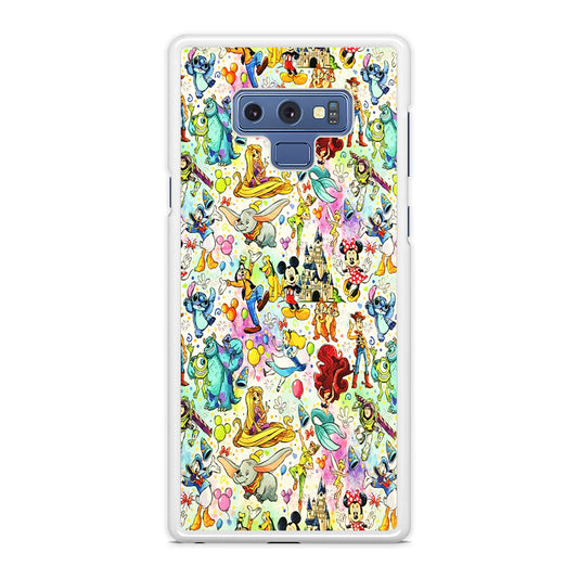 Cute Disney Characters Collage  Samsung Galaxy Note 9 Case