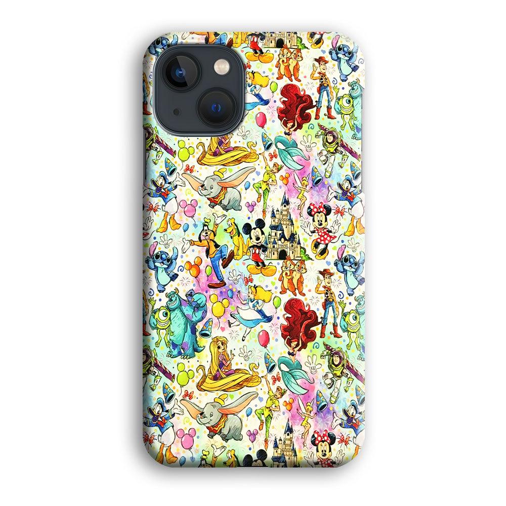 Cute Disney Characters Collage iPhone 13 Pro Case-Plastic / Full Wrap (3D Case)-Xtracase