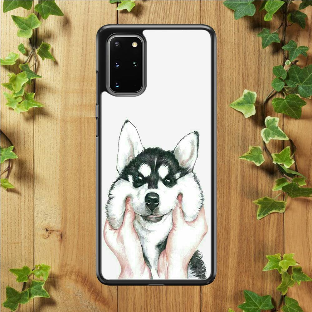 Cute Face Dog 001 Samsung Galaxy S20 Plus Case-Plastic / Full Wrap (3D Case)-Xtracase
