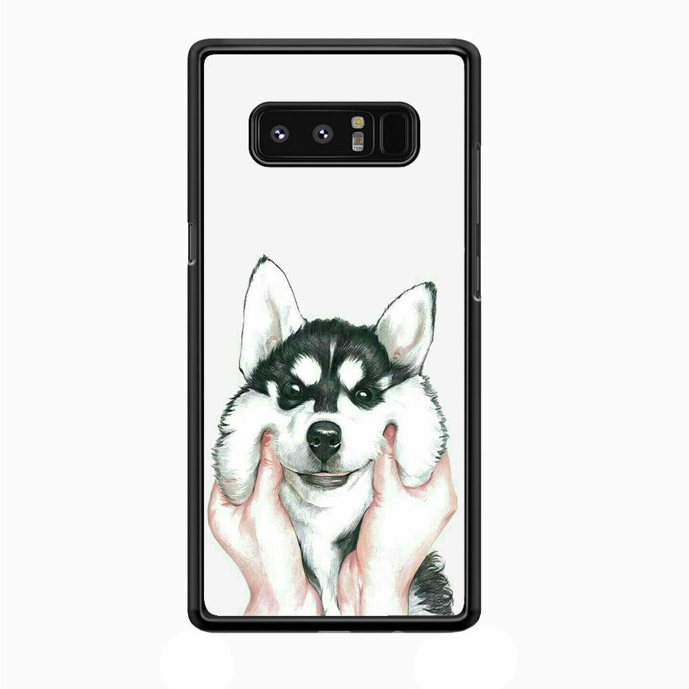 Cute Face Dog 001 Samsung Galaxy Note 8 Case-Plastic / Full Wrap (3D Case)-Xtracase