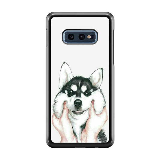 Cute Face Dog 001 Samsung Galaxy S10E Case-Plastic / Full Wrap (3D Case)-Xtracase