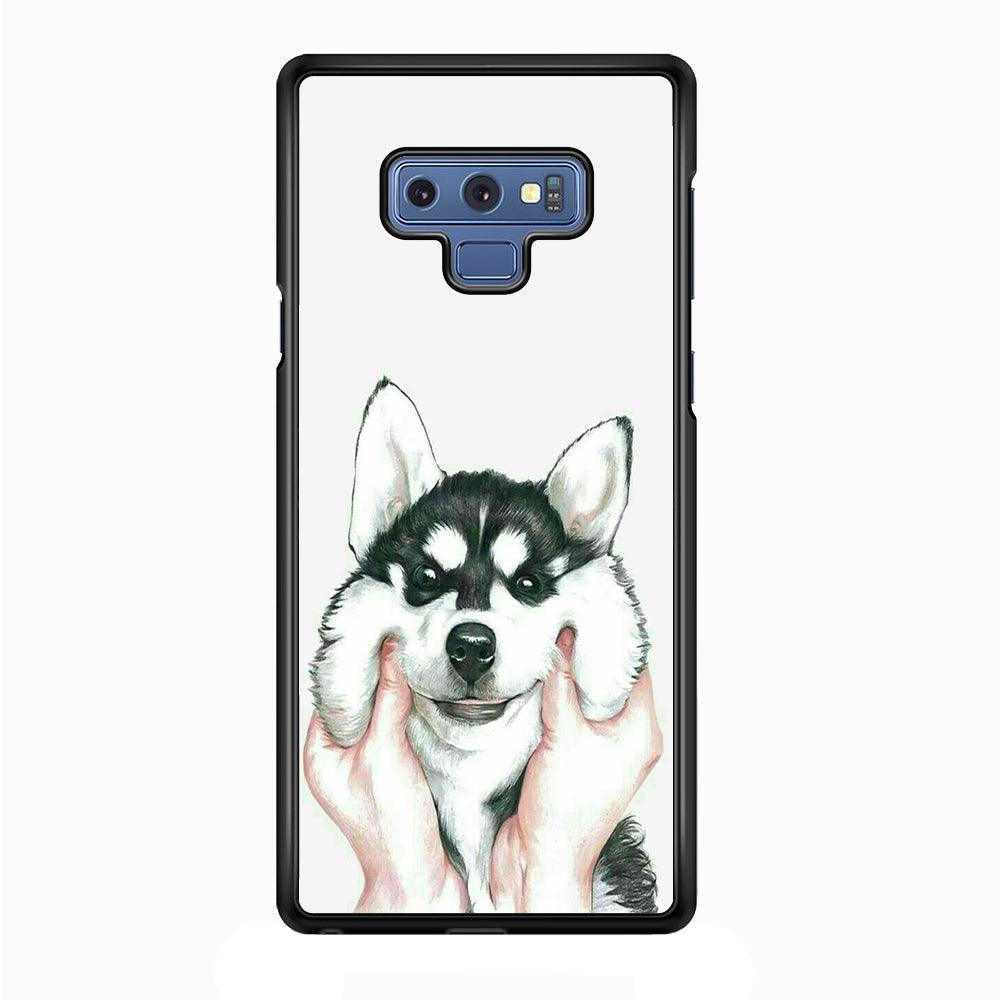 Cute Face Dog 001 Samsung Galaxy Note 9 Case-Plastic / Full Wrap (3D Case)-Xtracase