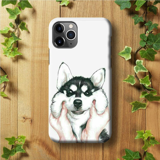 Cute Face Dog 001 iPhone 11 Pro Case-Plastic / Full Wrap (3D Case)-Xtracase