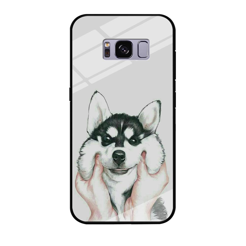 Cute Face Dog 001 Samsung Galaxy S8 Case-Tempered Glass Case-Xtracase