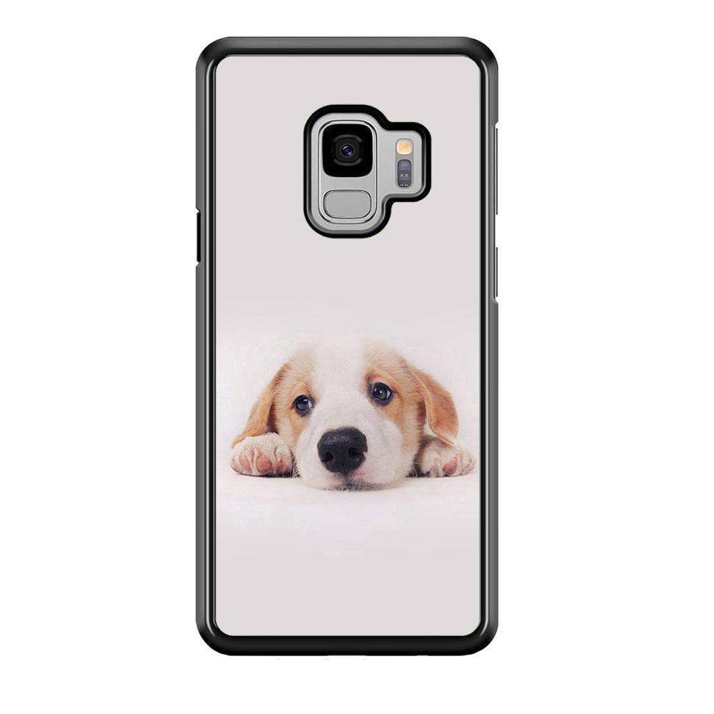 Cute Face Dog 002 Samsung Galaxy S9 Case-Plastic / Full Wrap (3D Case)-Xtracase