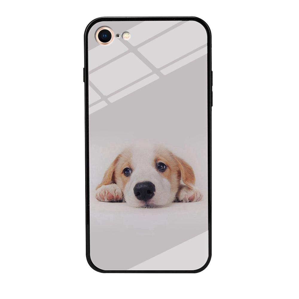 Cute Face Dog 002 iPhone 7 Case-Tempered Glass Case-Xtracase
