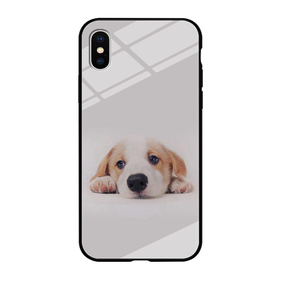 Cute Face Dog 002 iPhone Xs Max Case-Tempered Glass Case-Xtracase