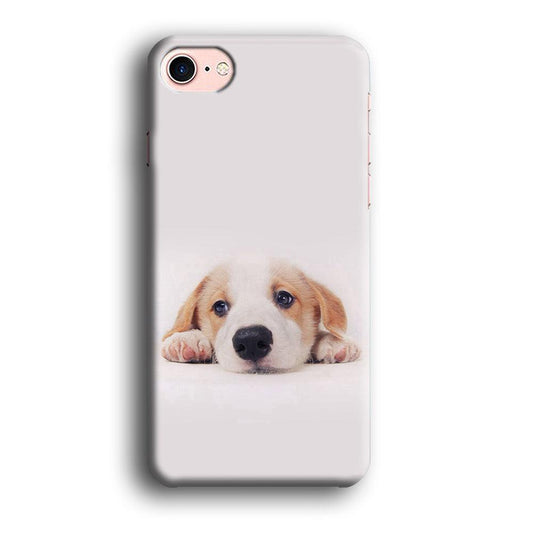 Cute Face Dog 002 iPhone 8 Case-Plastic / Full Wrap (3D Case)-Xtracase