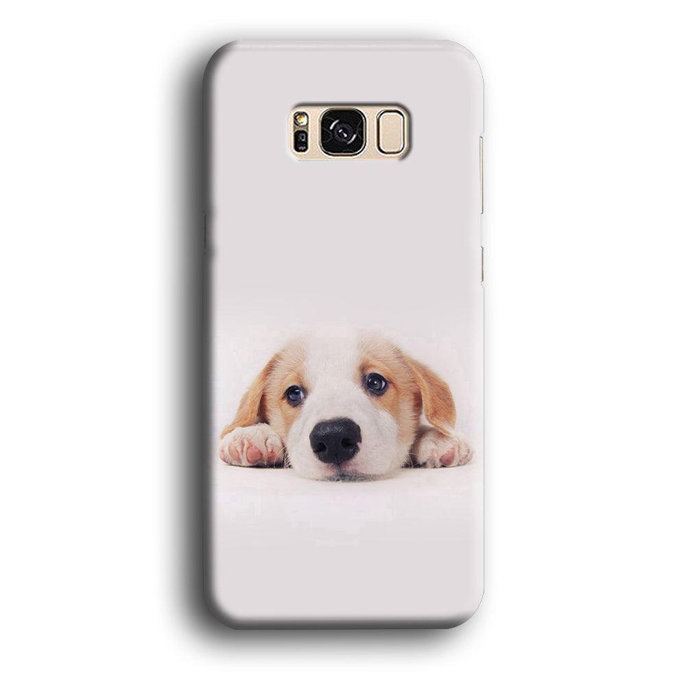 Cute Face Dog 002 Samsung Galaxy S8 Case-Plastic / Full Wrap (3D Case)-Xtracase