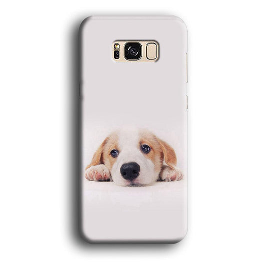 Cute Face Dog 002 Samsung Galaxy S8 Case-Plastic / Full Wrap (3D Case)-Xtracase