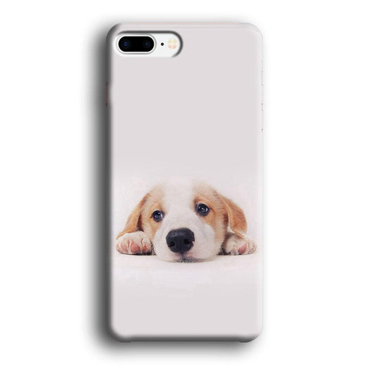 Cute Face Dog 002 iPhone 7 Plus Case-Plastic / Full Wrap (3D Case)-Xtracase