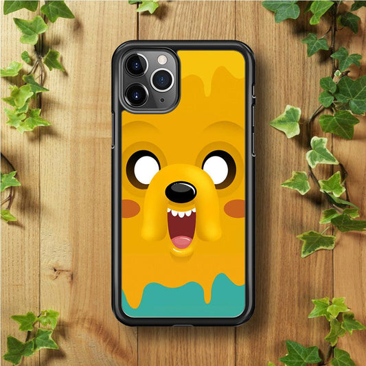 Cute Jake Adventure Time iPhone 11 Pro Case-Rubber / Black (2D Case)-Xtracase