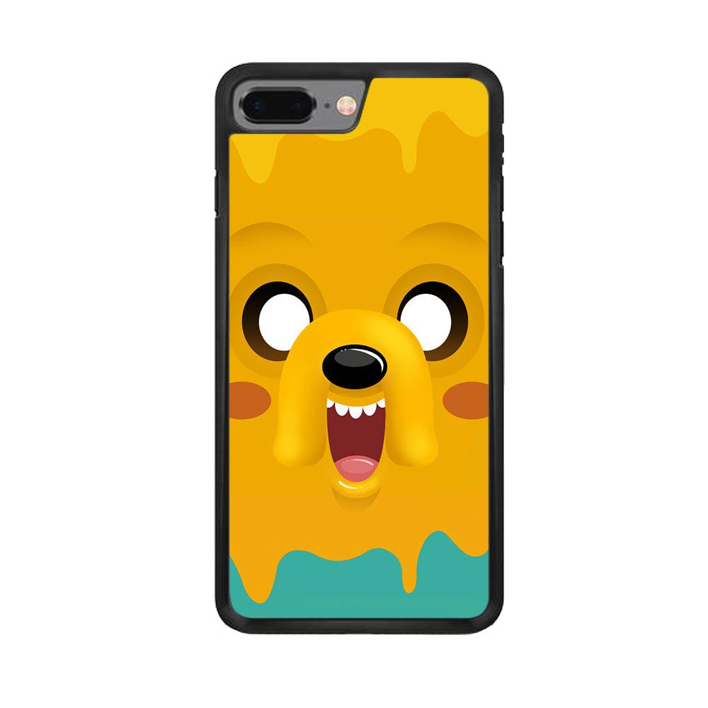 Cute Jake Adventure Time iPhone 8 Plus Case-Rubber / Black (2D Case)-Xtracase
