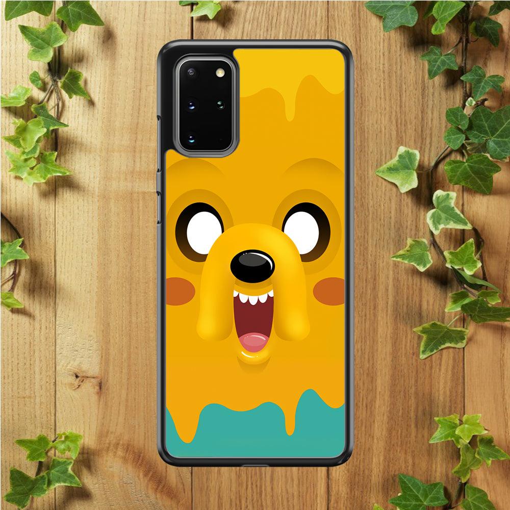 Cute Jake Adventure Time Samsung Galaxy S20 Plus Case-Rubber / White (2D Case)-Xtracase