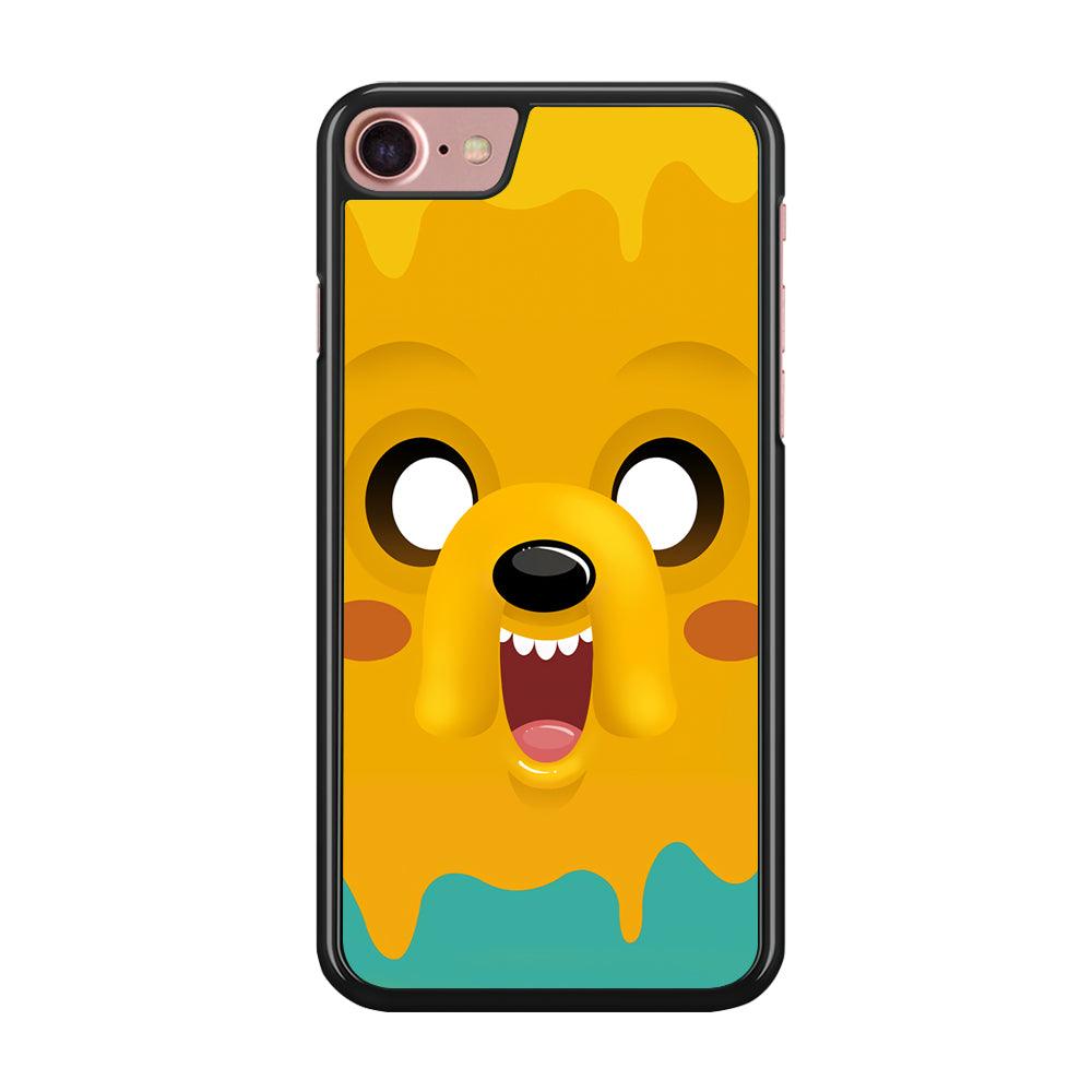 Cute Jake Adventure Time iPhone 8 Case-Rubber / Black (2D Case)-Xtracase