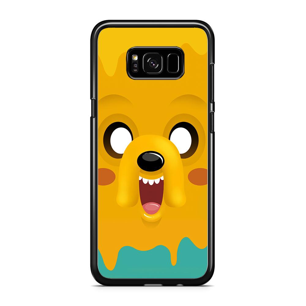 Cute Jake Adventure Time Samsung Galaxy S8 Case-Rubber / Black (2D Case)-Xtracase