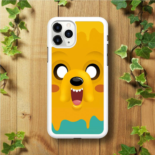 Cute Jake Adventure Time iPhone 11 Pro Max Case-Rubber / White (2D Case)-Xtracase