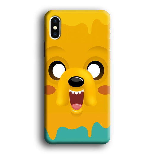Cute Jake Adventure Time iPhone Xs Case-Plastic / Full Wrap (3D Case)-Xtracase