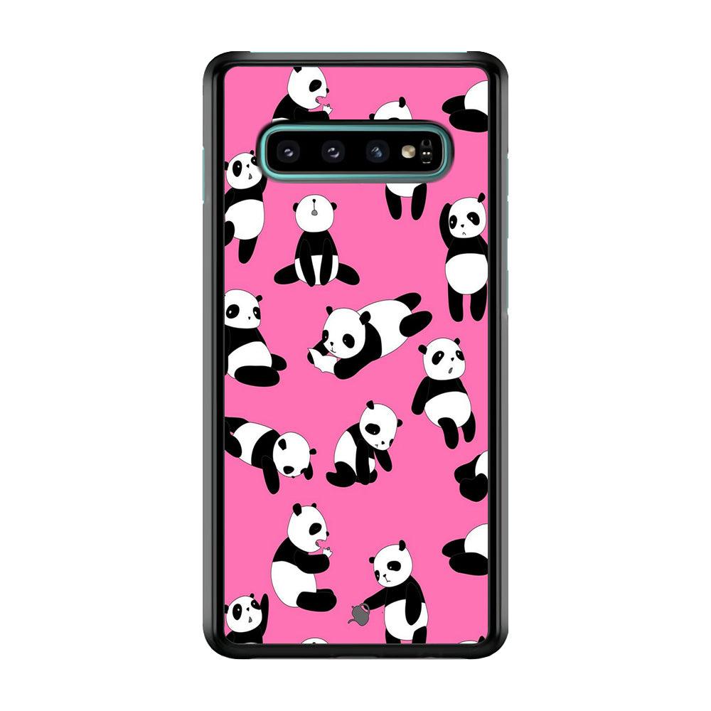 Cute Panda Samsung Galaxy S10 Plus Case-Plastic / Full Wrap (3D Case)-Xtracase