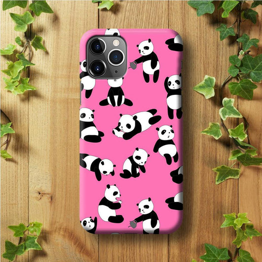 Cute Panda iPhone 11 Pro Max Case-Plastic / Full Wrap (3D Case)-Xtracase