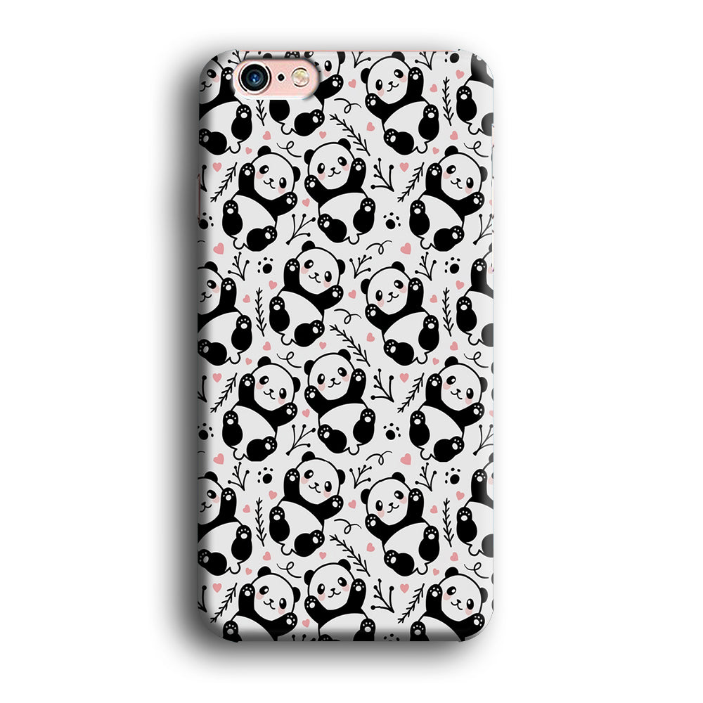 Cute Panda White Doodle iPhone 6 Plus | 6s Plus Case