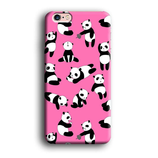 Cute Panda iPhone 6 | 6s Case-Plastic / Full Wrap (3D Case)-Xtracase