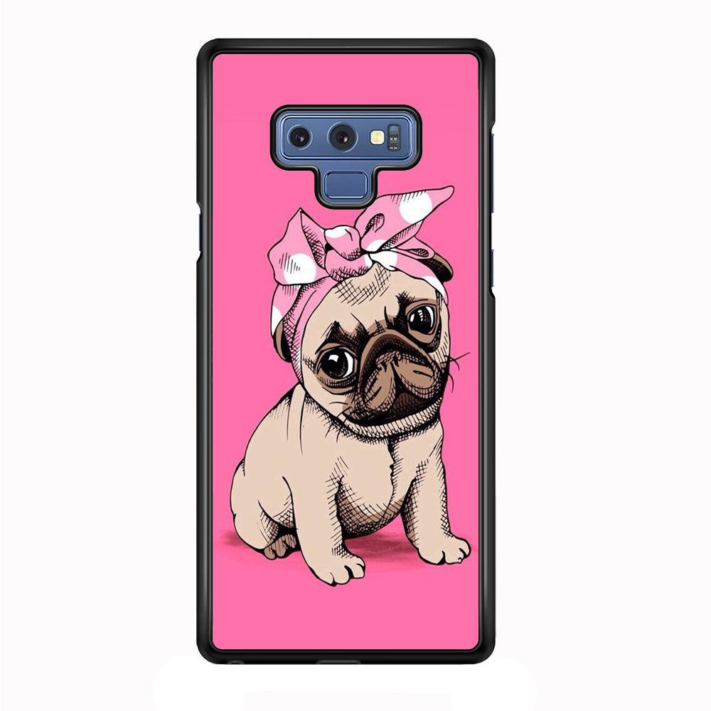Cute Puppy Pink Samsung Galaxy Note 9 Case-Plastic / Full Wrap (3D Case)-Xtracase